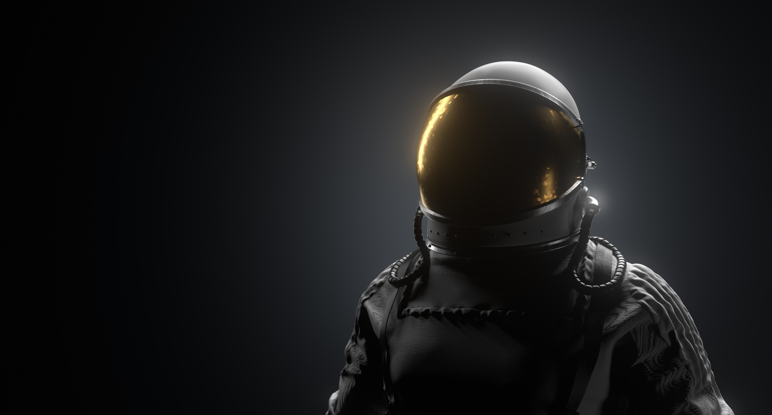 Astronaut Space Black Background